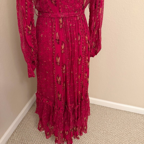 Ritu Kumar Vibrant Red Long Sleeve Dress - Picture 11 of 13